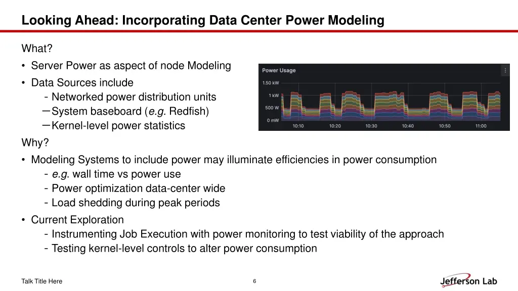 looking ahead incorporating data center power