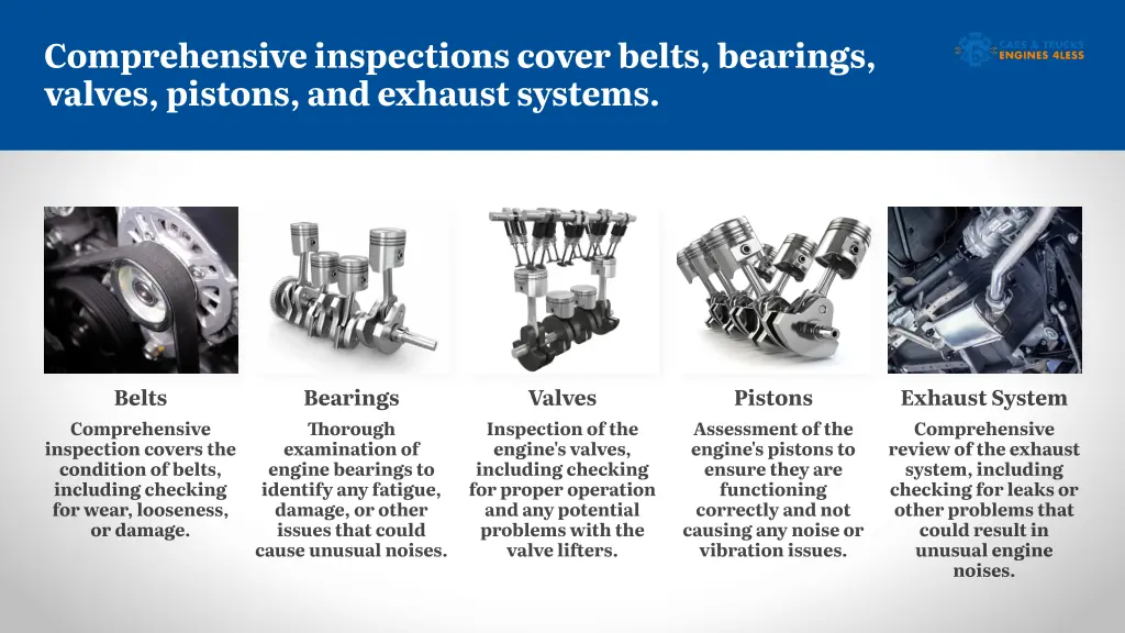 comprehensive inspections cover belts bearings