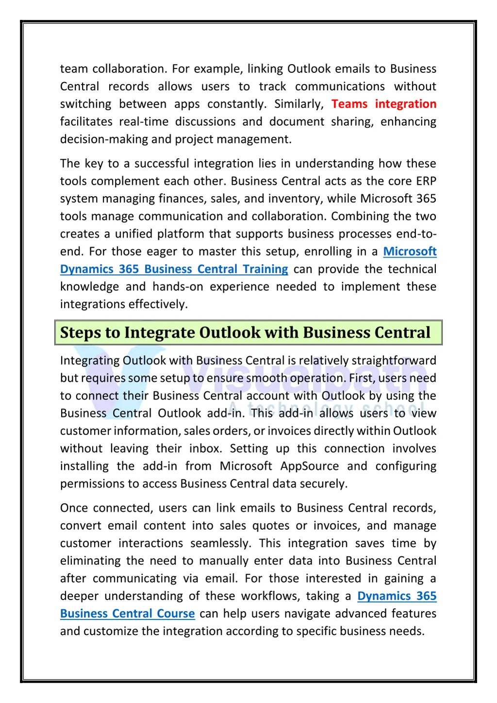 team collaboration for example linking outlook