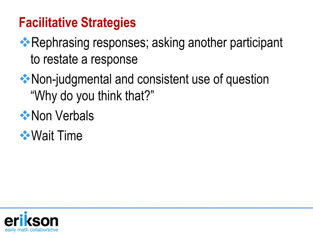 facilitative strategies rephrasing responses