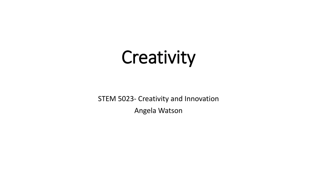 creativity creativity