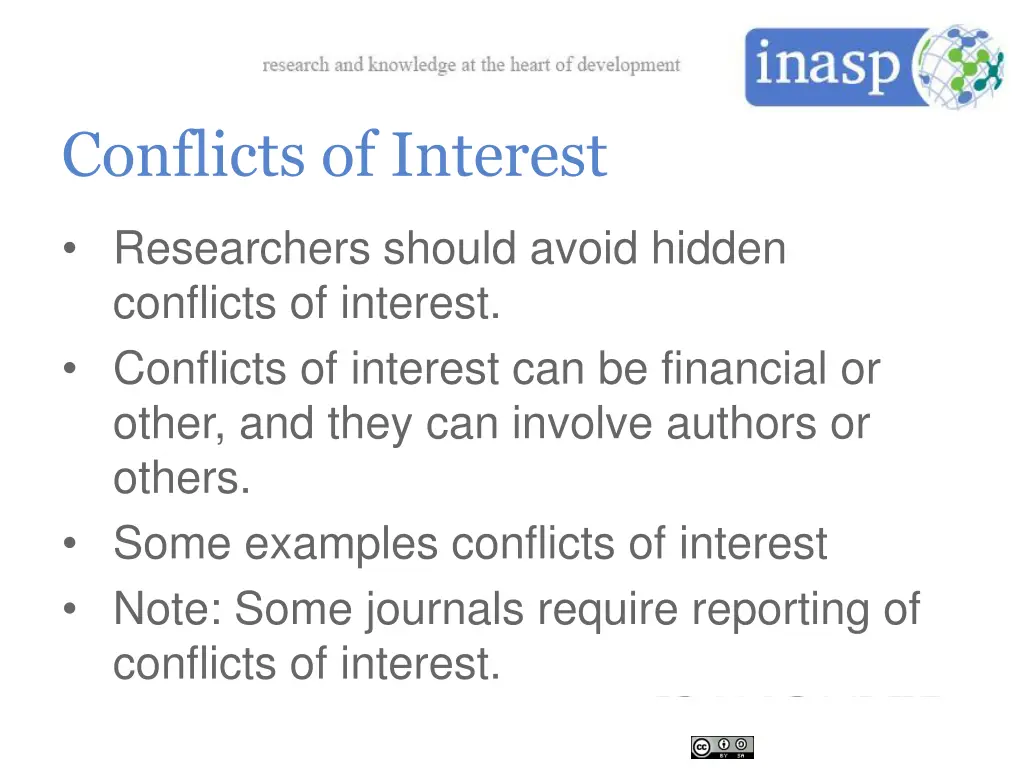 conflicts of interest
