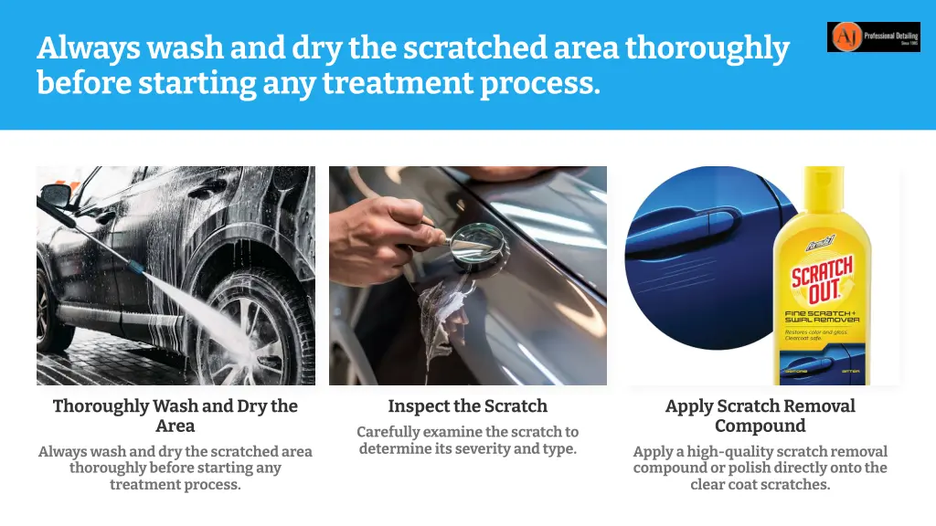 always wash and dry the scratched area thoroughly