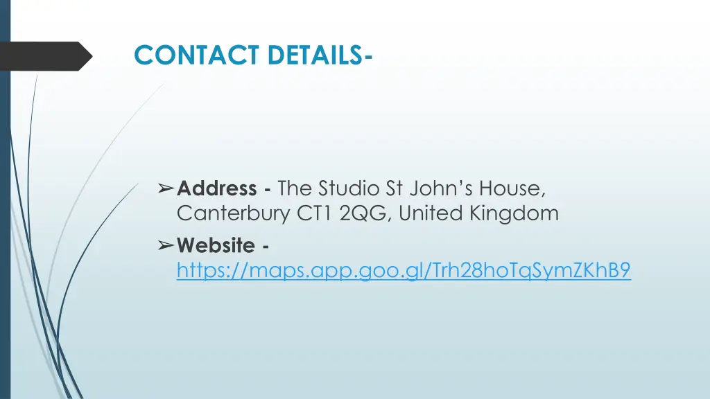 contact details