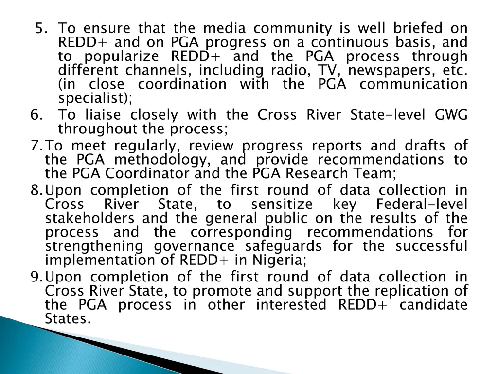 5 to ensure that the media community is well