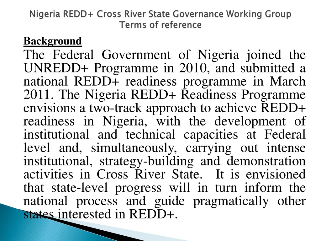 background the federal government of nigeria