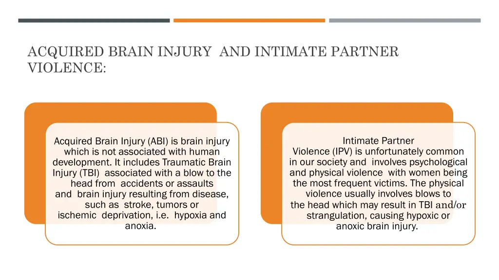 acquired brain injury and intimate partner