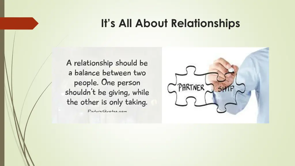 it s all about relationships
