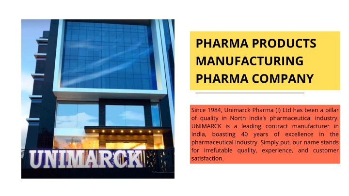pharma products manufacturing pharma company