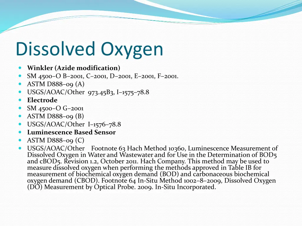 dissolved oxygen