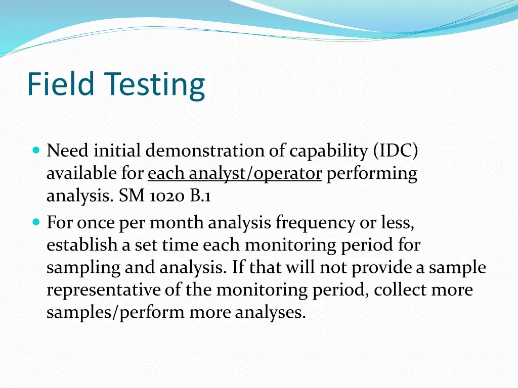field testing 1