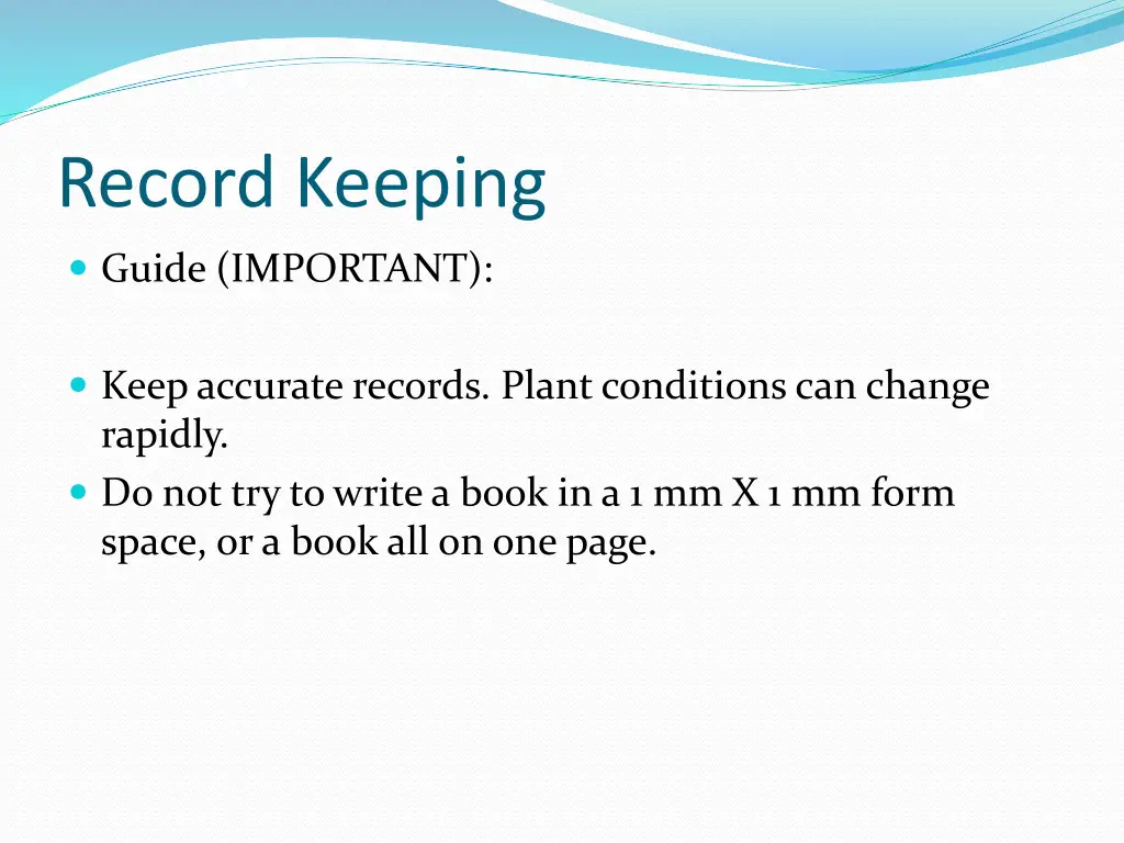 record keeping 3