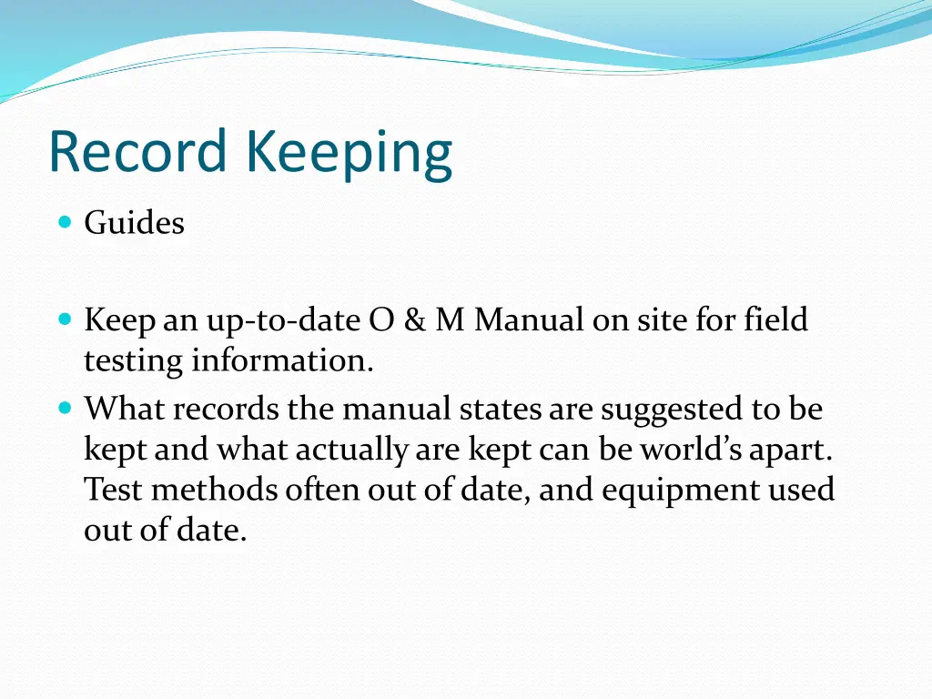 record keeping 5