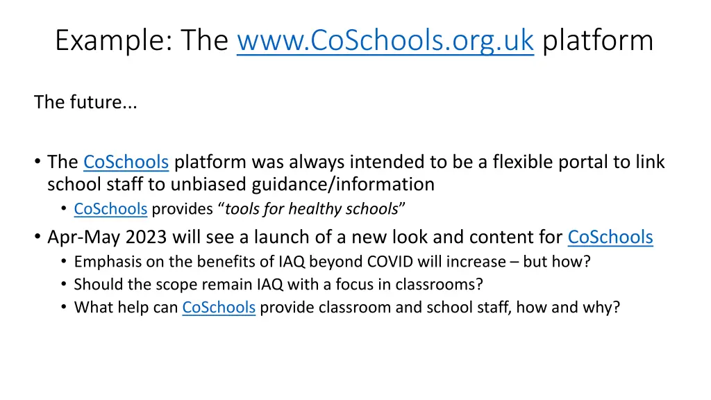 example the www coschools org uk platform 1