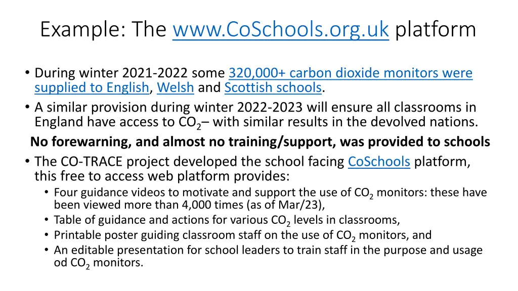 example the www coschools org uk platform