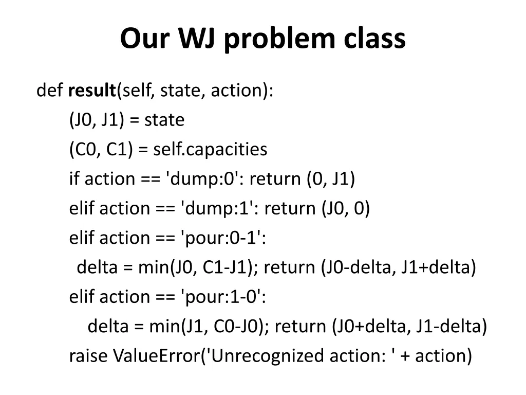 our wj problem class 2