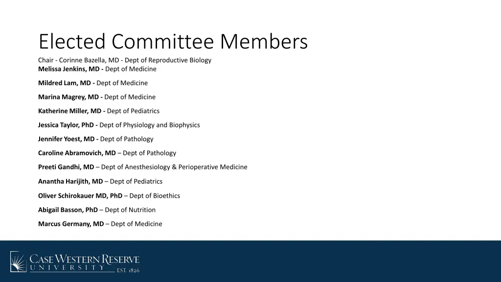 elected committee members chair corinne bazella