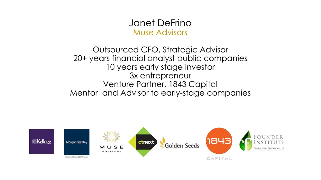 janet defrino muse advisors