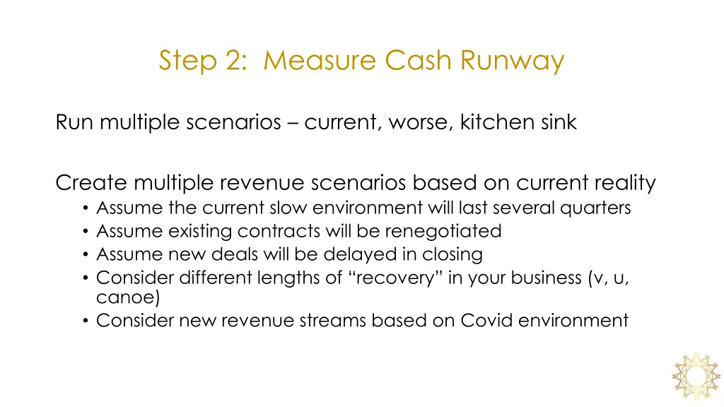 step 2 measure cash runway