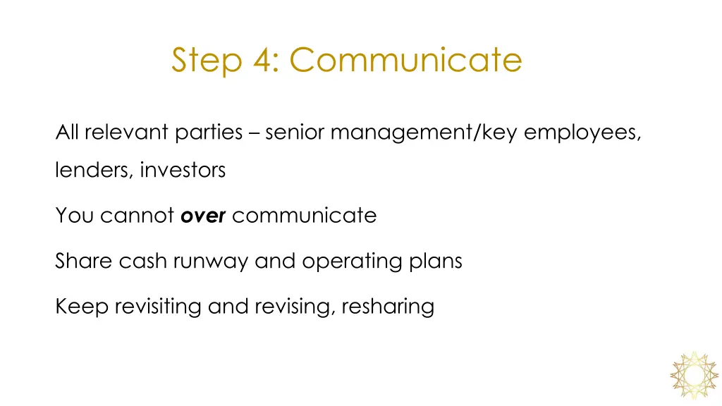 step 4 communicate