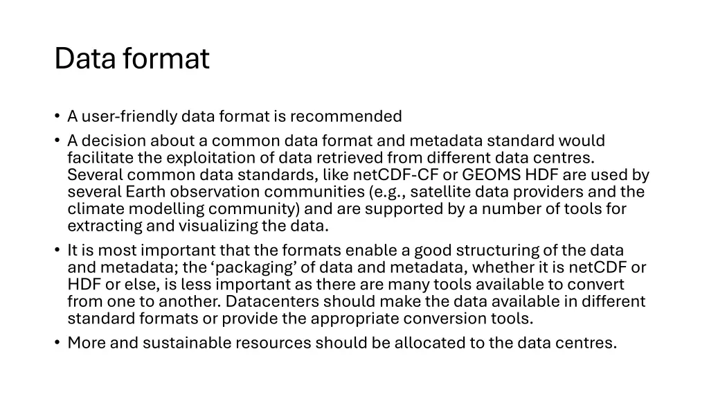 data format
