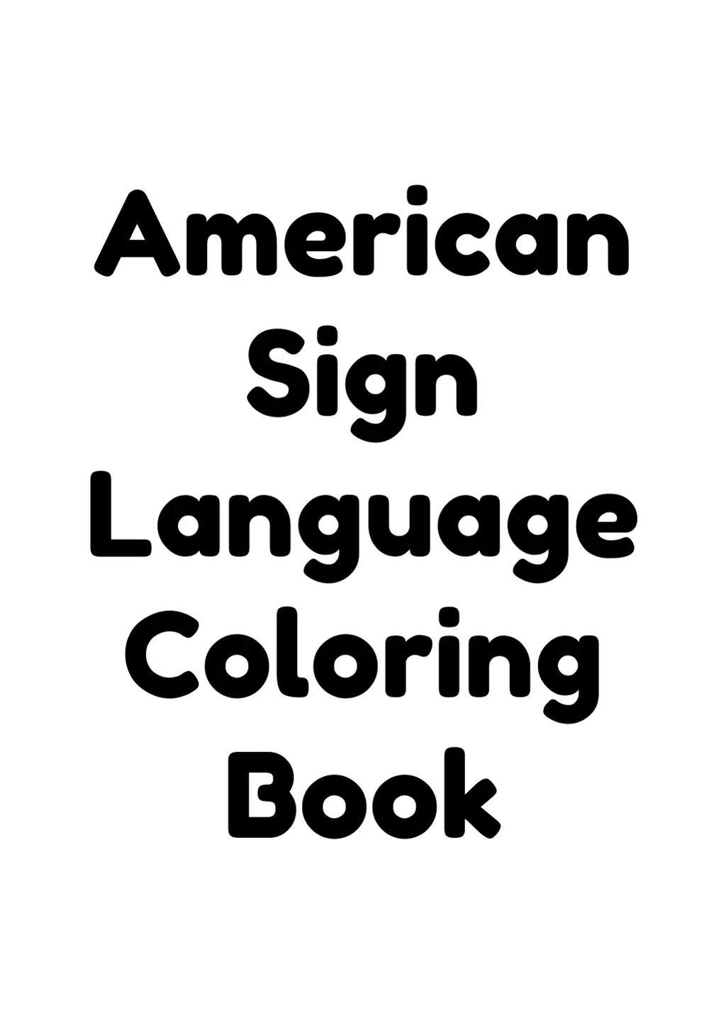 american sign language coloring book