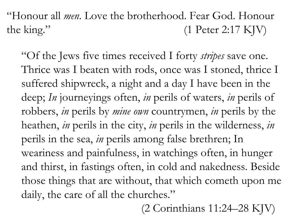 honour all men love the brotherhood fear