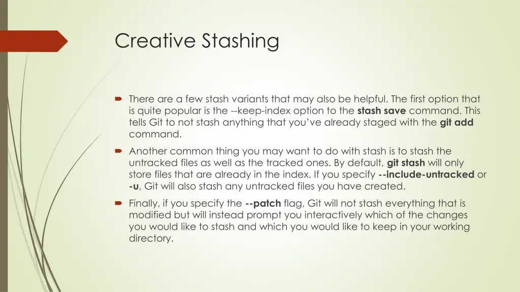 creative stashing