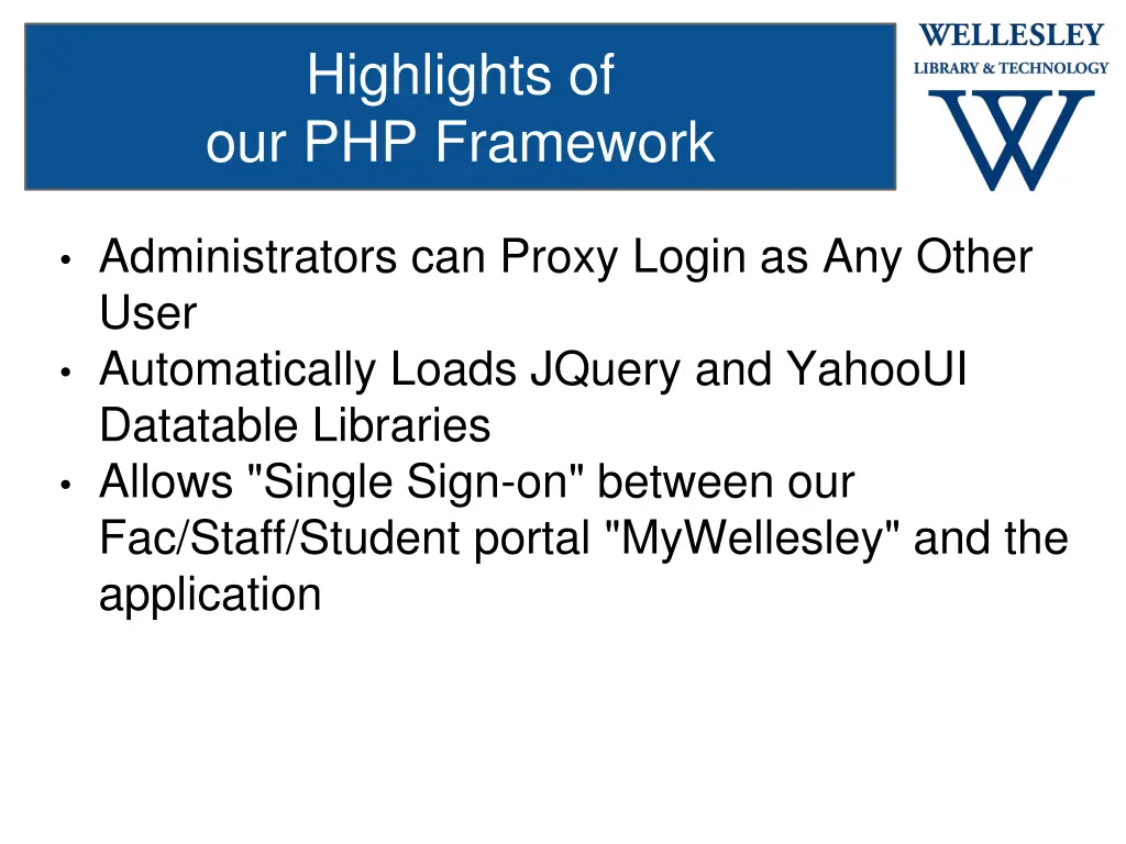 highlights of our php framework 1