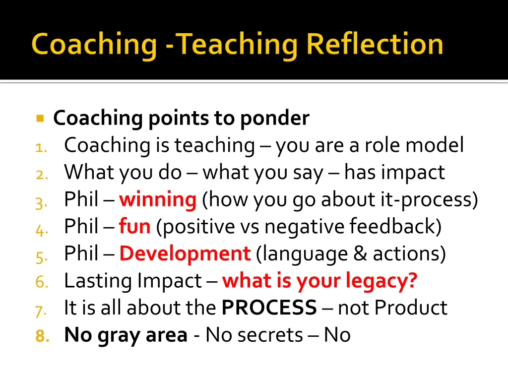 coaching points to ponder 1 coaching is teaching