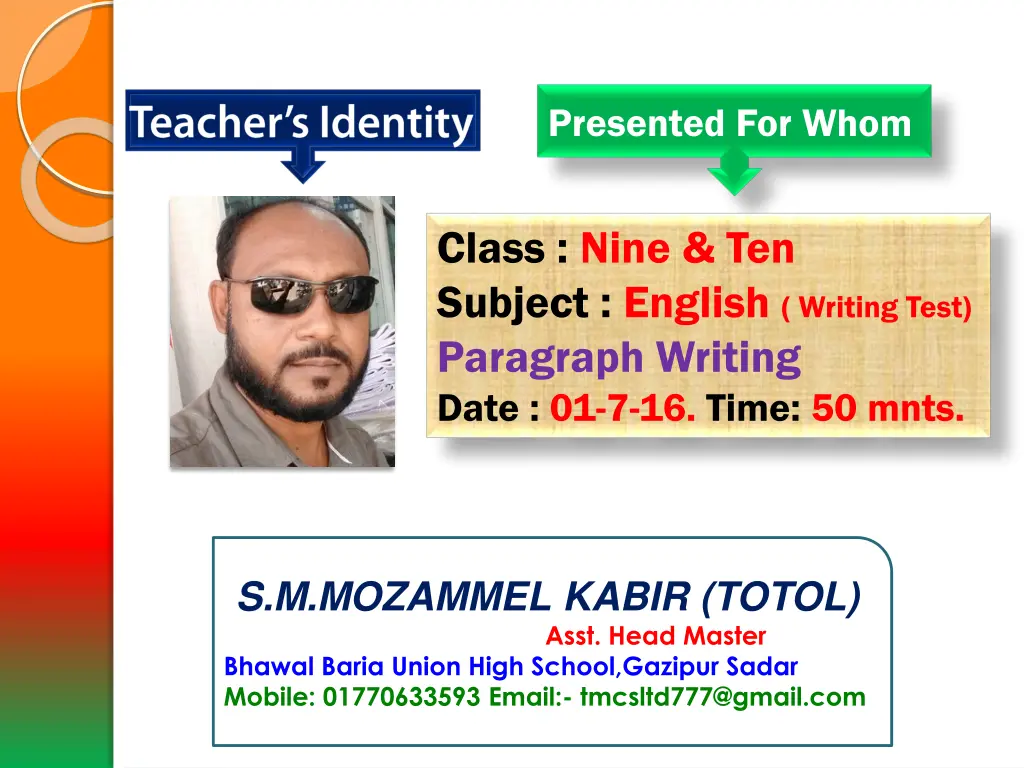 presented for whom