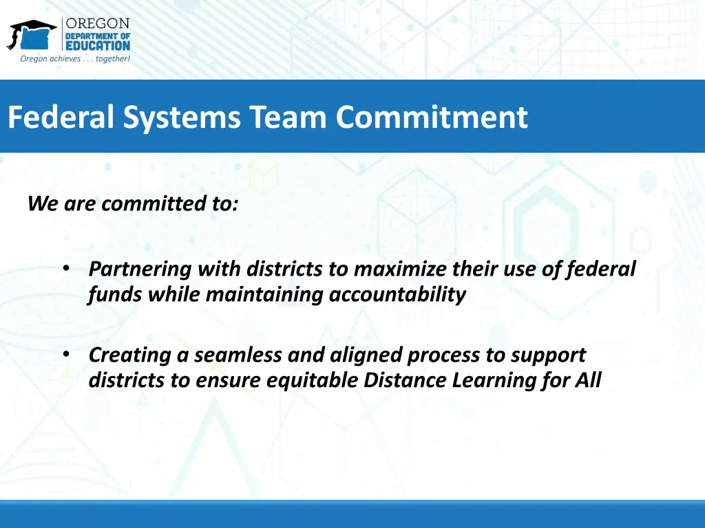 federal systems team commitment