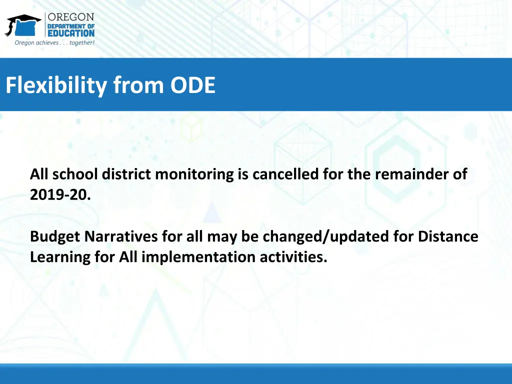 flexibility from ode