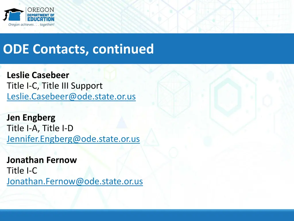 ode contacts continued 1