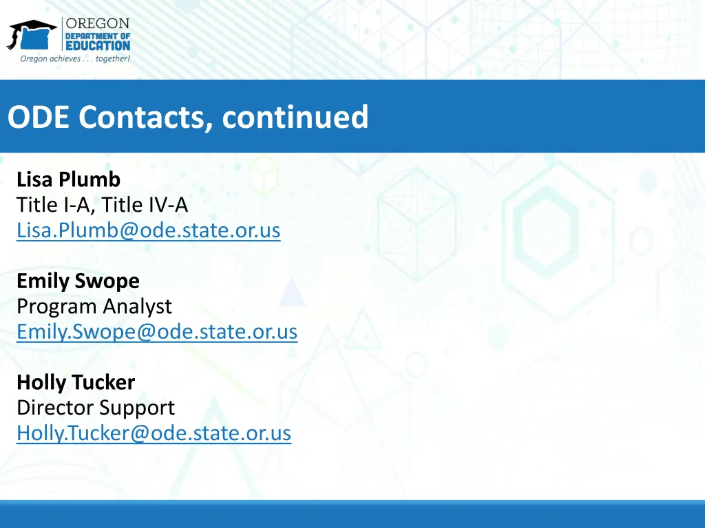 ode contacts continued 4