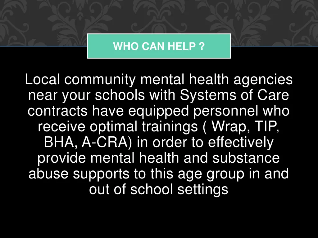 who can help