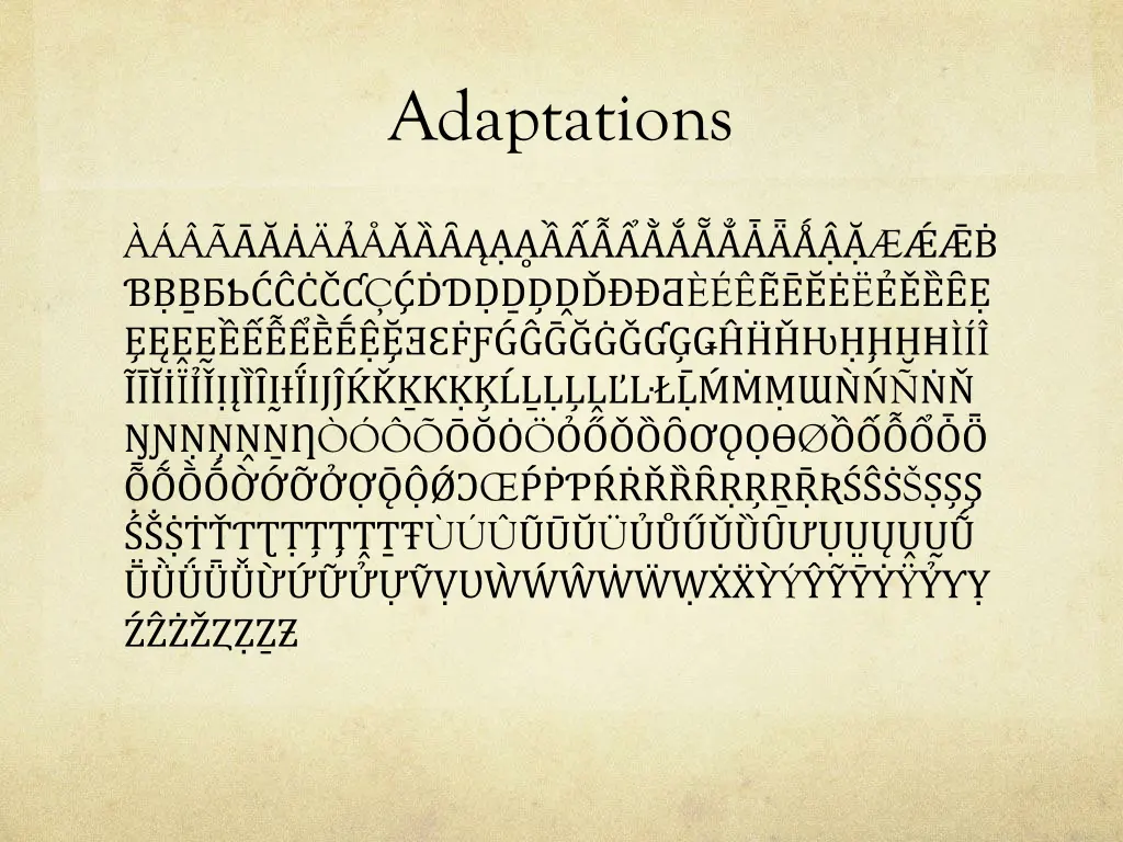 adaptations