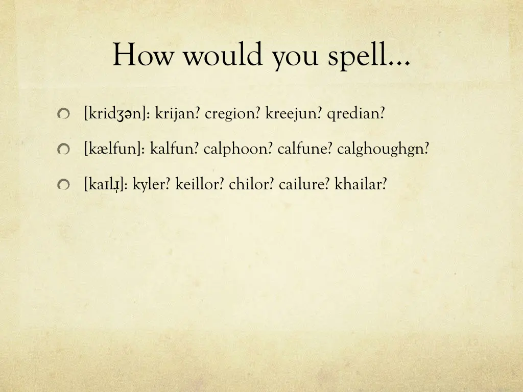 how would you spell