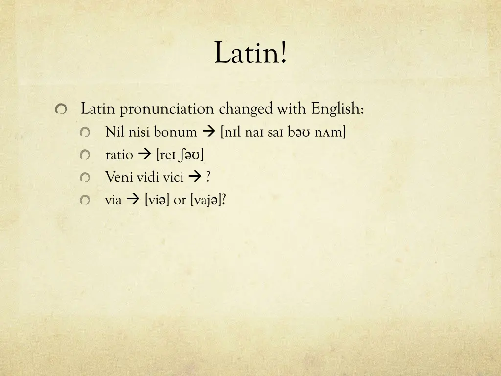 latin