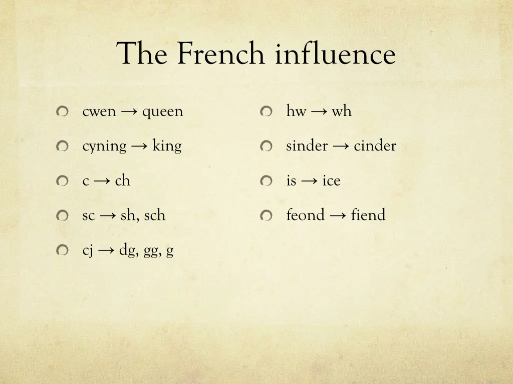 the french influence