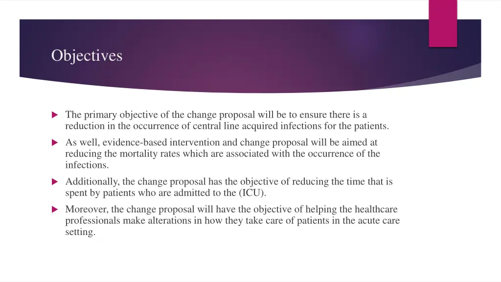 objectives