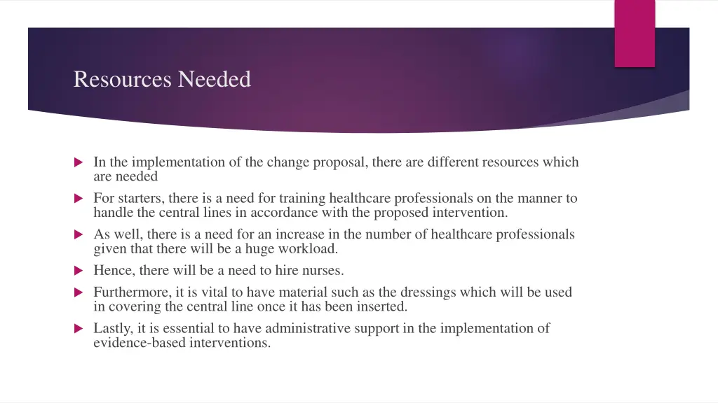 resources needed