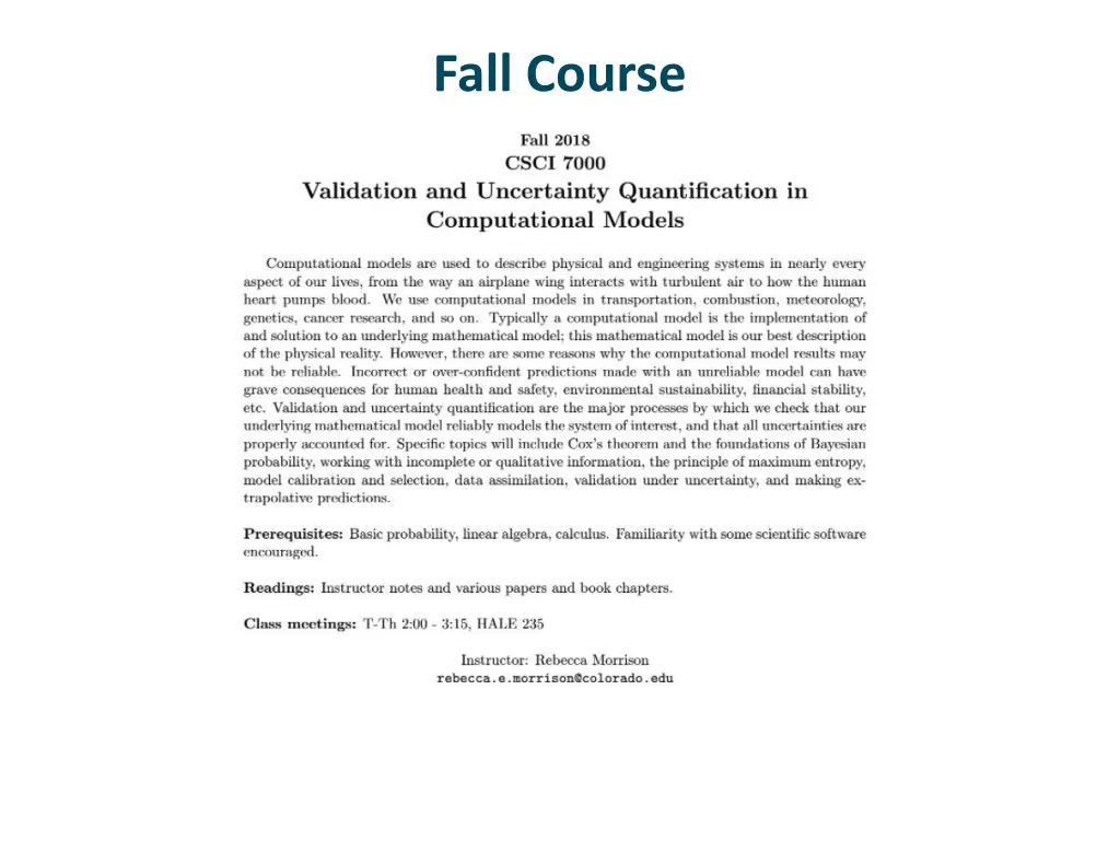 fall course