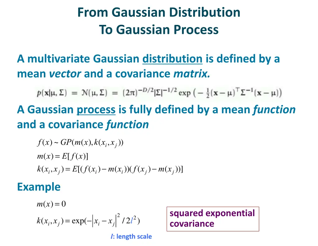 from gaussian distribution to gaussian process