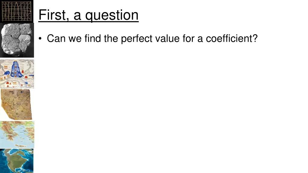 first a question