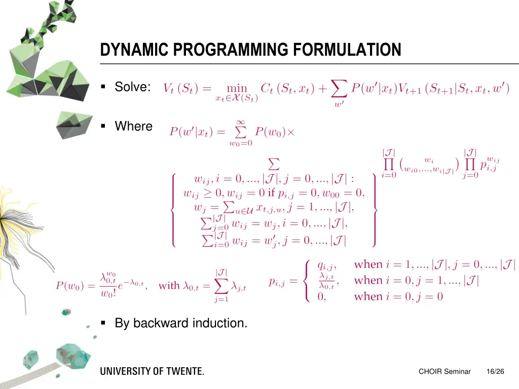 dynamic programming formulation