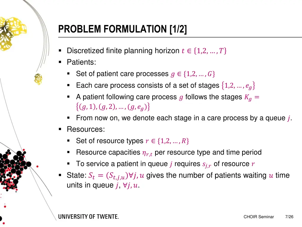 problem formulation 1 2