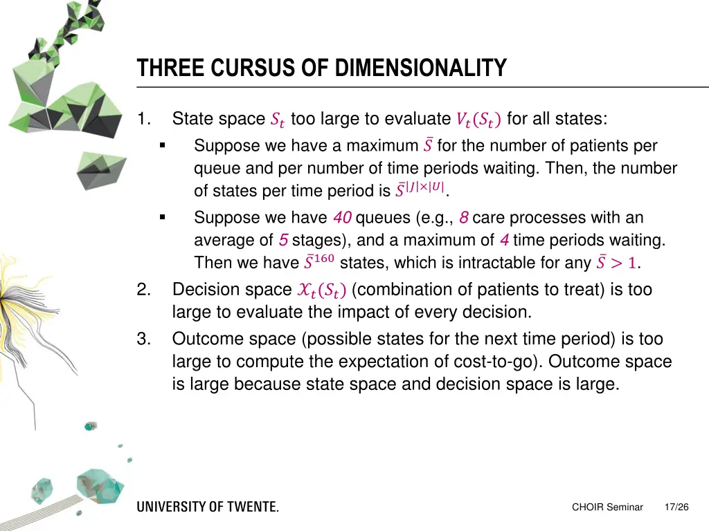 three cursus of dimensionality