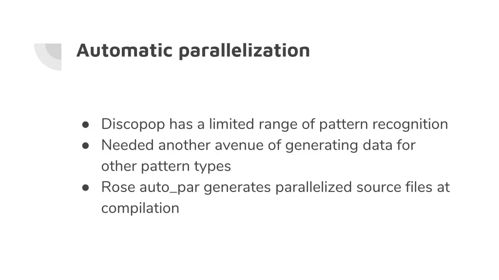 automatic parallelization