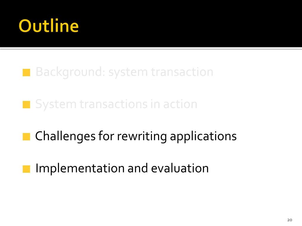 background system transaction 2